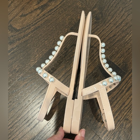 Stuart Weitzman Goldie Pearl Jelly Sandals size 7 blush pink nude - Picture 7 of 10